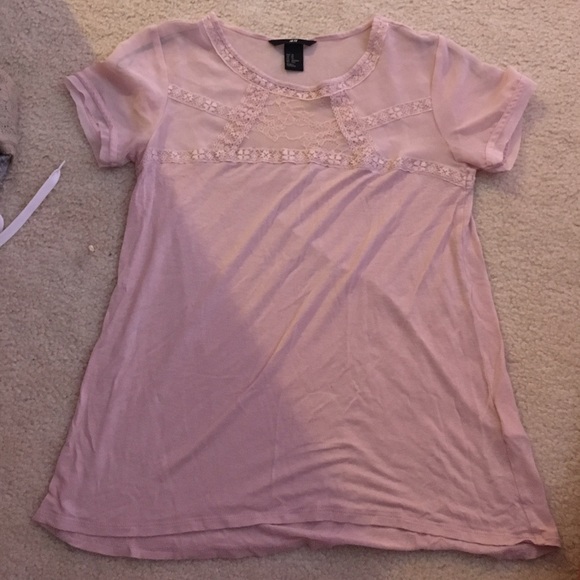 Baby pink H&M top