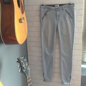Paige Jeans Dover Zip Ankle Faded sz 30 USA 10