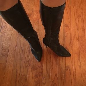 Nine West black high boots