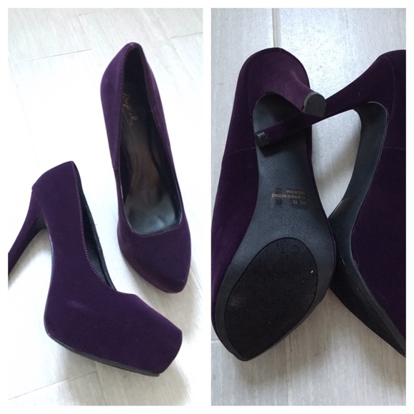 SALE🎉 NWOT Size 10 | Purple Platform Heels - Picture 2 of 4