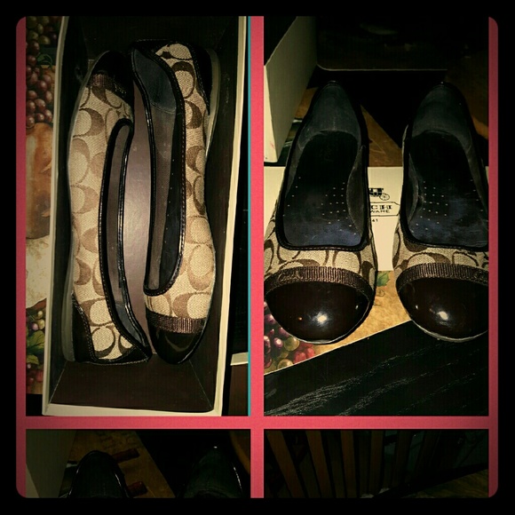 Coach Cecile 12cm Signature Ballet Flats