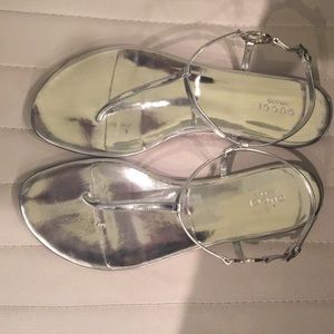 Gucci silver  leather sandal