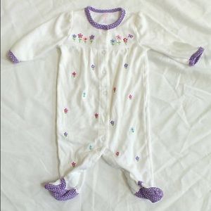 Carter's Baby Girls Long Sleeve Flower one-piece