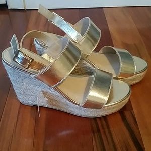 Brand New Dressy Gold Sandals!