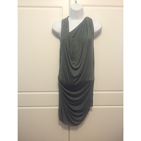 🚫SOLD🚫Helmut Lang Gray Draped Dress - Picture 2 of 5