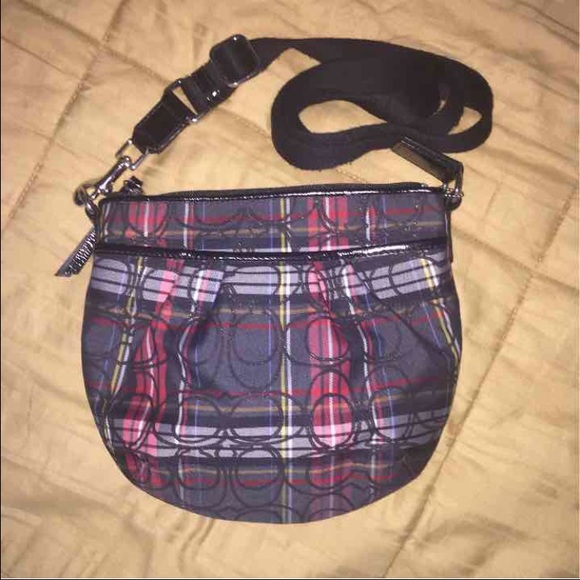 Coach tartan collection crossbody bag