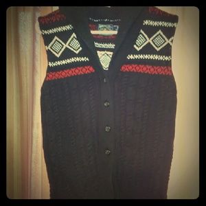 Knitted button down vest