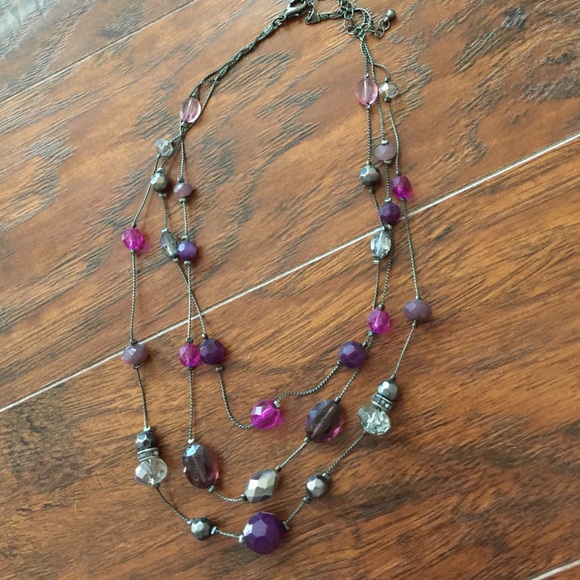Purple jewel necklace