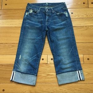 7/23 HP 7FAM Crop Boy Cut Jeans 7/23 HP 7FAM Crop Boy Cut Jeans