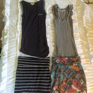 Pencil skirt with tank top sets.