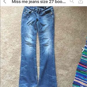 Miss me jeans size 27 boot cut with branch detail