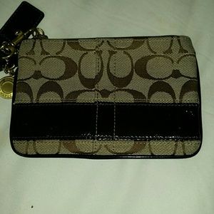 Brown Coach Wristlet