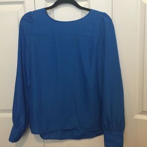 J.Crew blue silky blouse