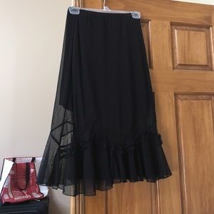 Above the knee black skirt with lace