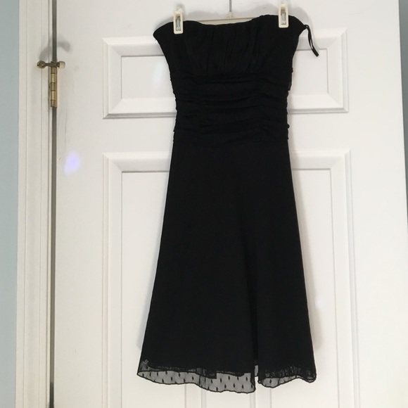 Black Strapless Cocktail Dress