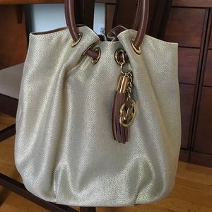 Michael Kors gold handbag