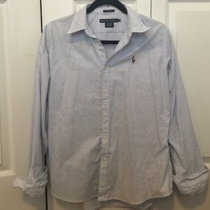 Ralph Lauren light blue striped button up