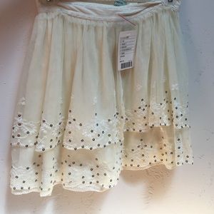 Cream skirt