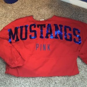 NWOT SMU Oversized Long-Sleeve Frocket Tee! 💙❤️