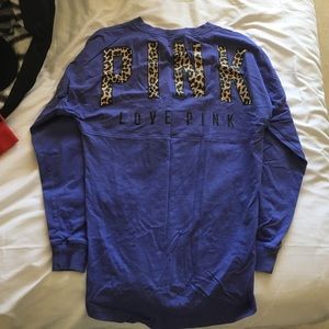 Vs pink leopard print crew neck