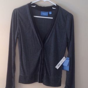 Gray sweater with black trim.  NWT. Size S