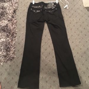 Jet black miss me jeans