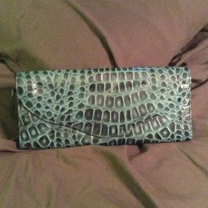 NWOT Turquoise Skin Large Clutch Wallet Organizer
