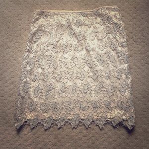 Sparkly lace mini skirt