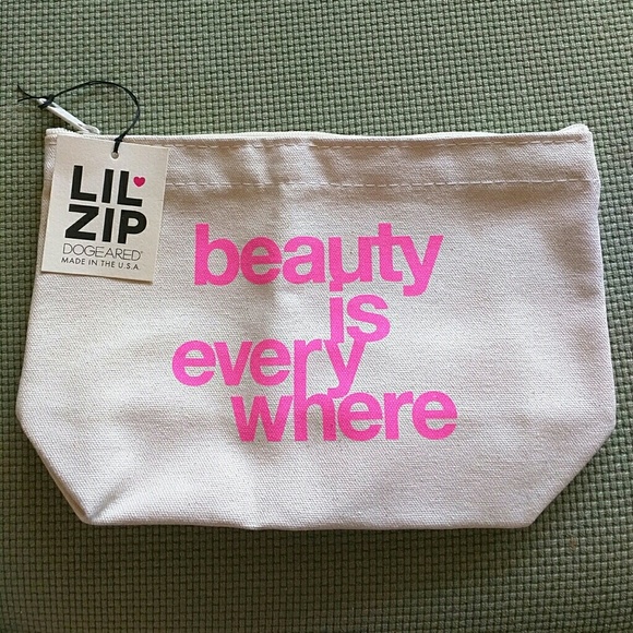 Dogeared lil zip beauty is everywhere makeup bag