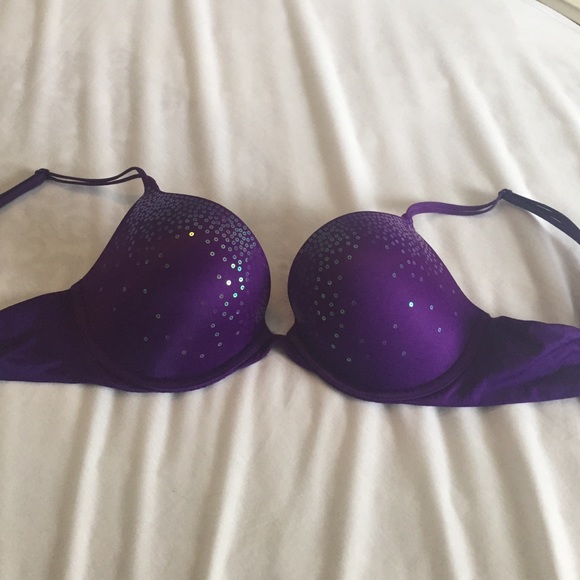 Purple sequin VS push-up bra 34C