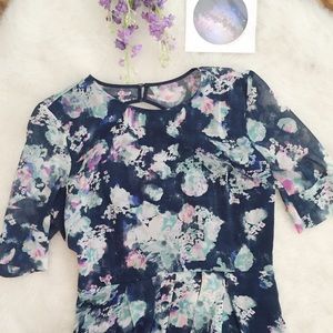 BCBGeneration Floral Backless Dress