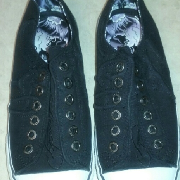 Ed Hardy slip on sneakers