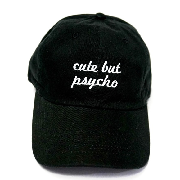 Cute but psycho + VEGAN AF , machine embroidered