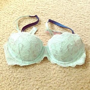 VS teal lace bra