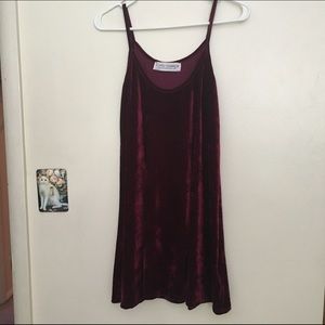 Gypsy Warrior Burgundy Velvet Dress