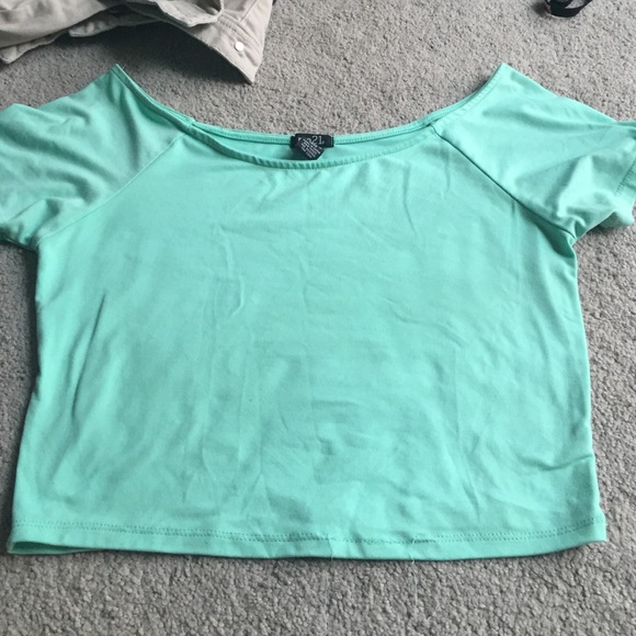 Teal crop top