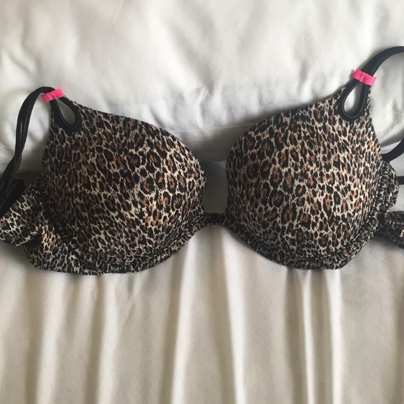 VS leopard push-up bra in 34C