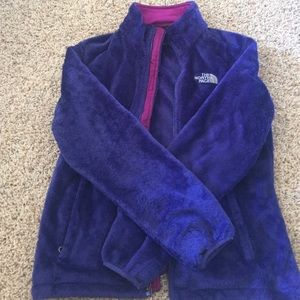 purple north face jacket