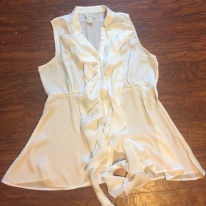 White silk tank top