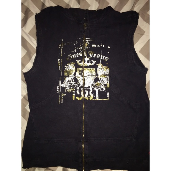 GUESS CUT OFF HOODIE