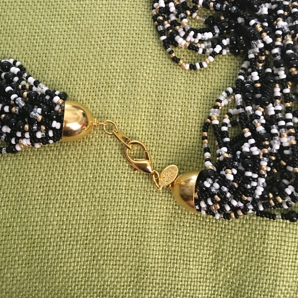 Multi String Long Beaded Necklace - Picture 3 of 4