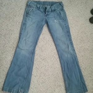 Y2K Low rise True Religion Distressed Jeans 2000s flare bootcut