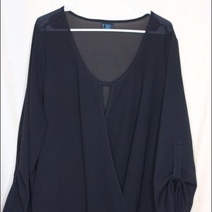 Keyhole Three Quarter Sleeve Top
