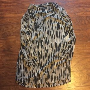 I.N.C long sleeve sheer blouse