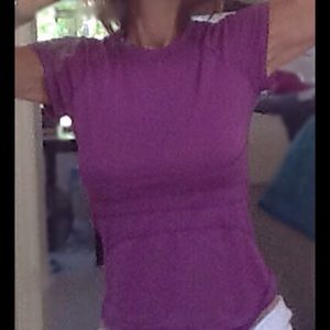 Lulu Lemon, cute small purple Silverescent shirt