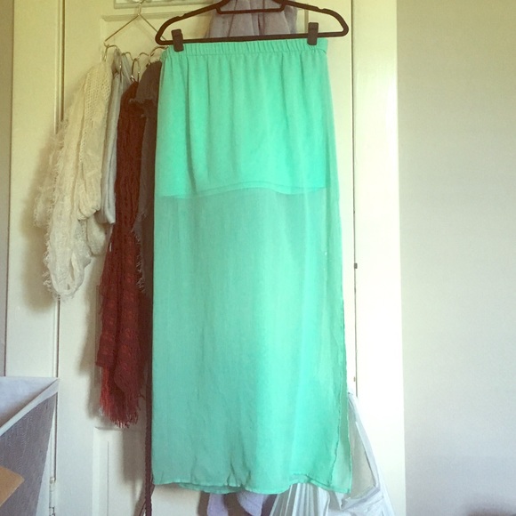 Mint green skirt