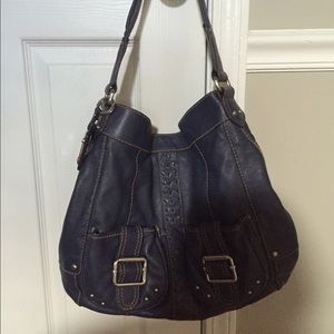 Tignanello Glove Leather Hobo Bag with pockets