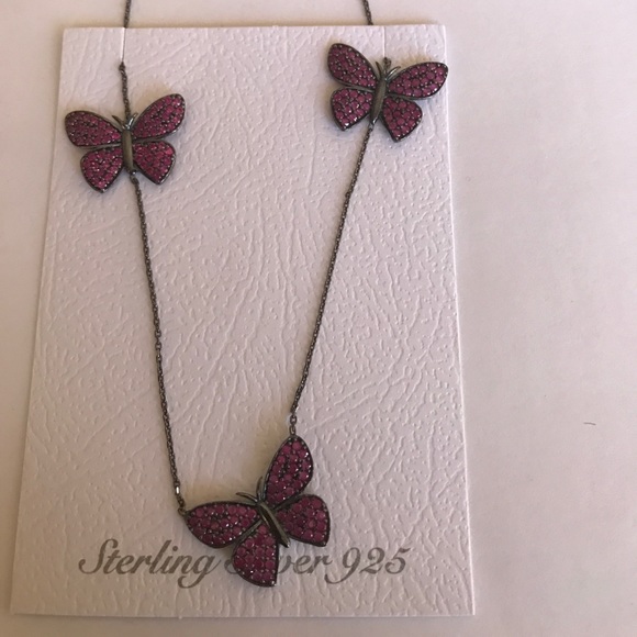 925 Sterling Silver I Love Butterflies - Picture 3 of 4