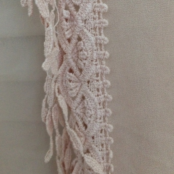 Sheer Light Pink Fringe Cardigan! - Picture 2 of 2