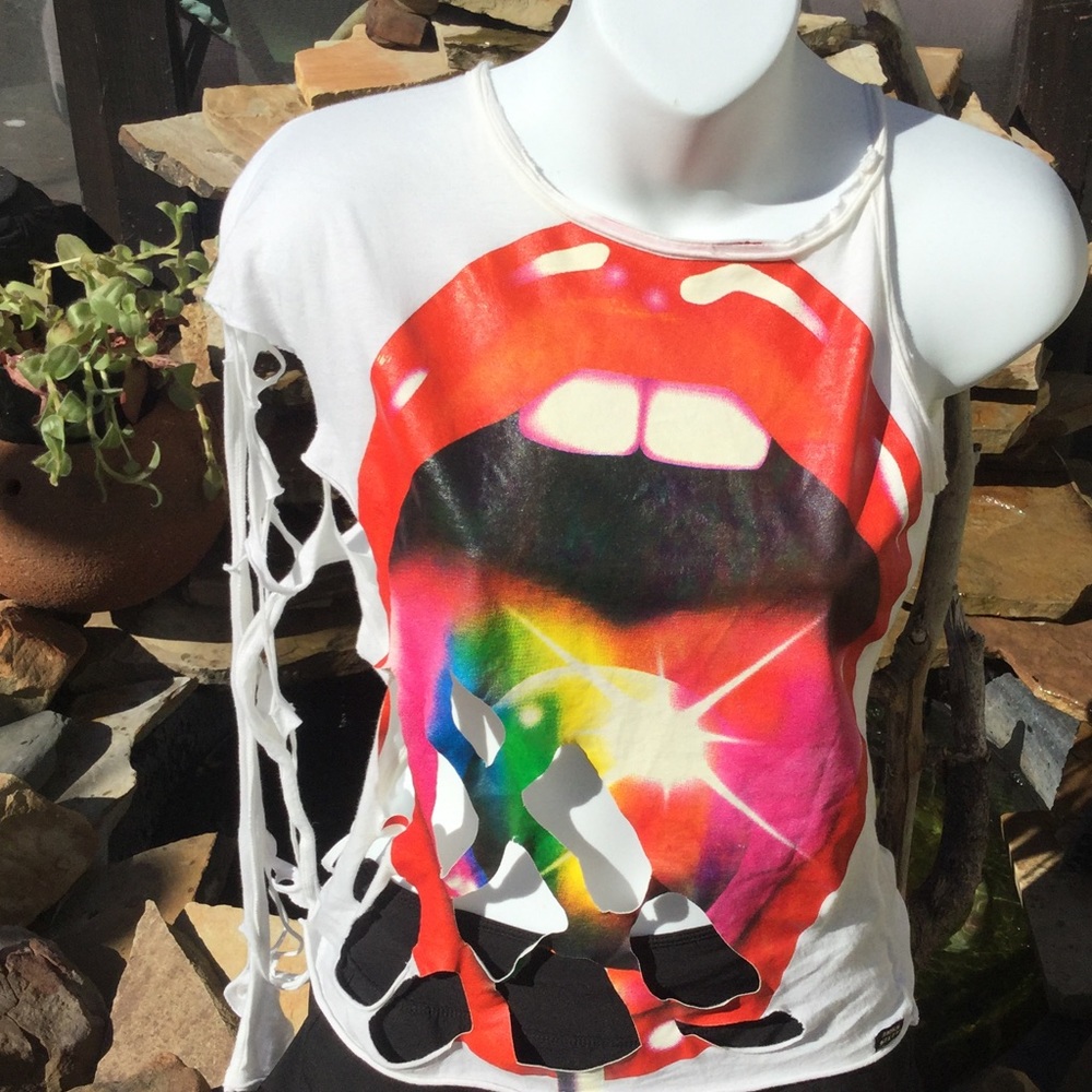 🎖HP🎖Miss Sixty one sleeve top XS - Picture 2 of 5